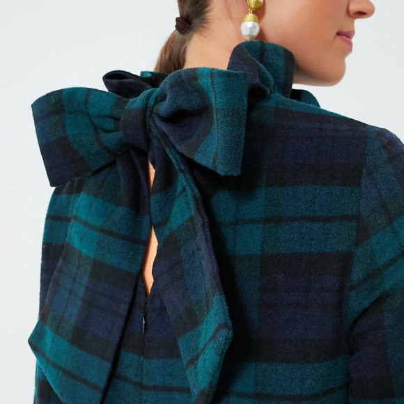 NWT Tuckernuck Daphne Dress in Blackwatch Plaid Size XL - Picture 4 of 11